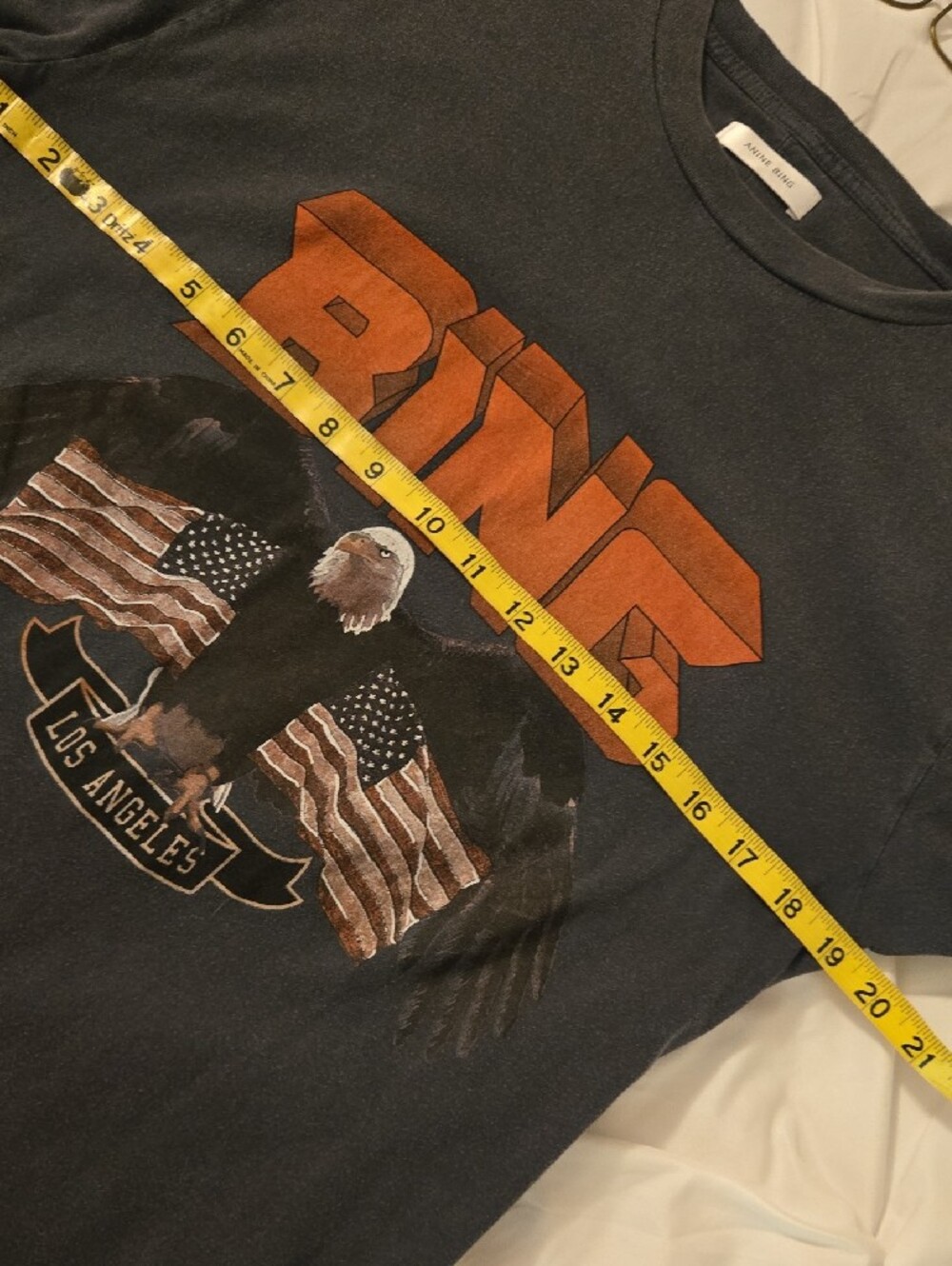 Anine Bing Black Tee - Picture 6 of 12